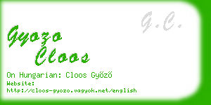 gyozo cloos business card